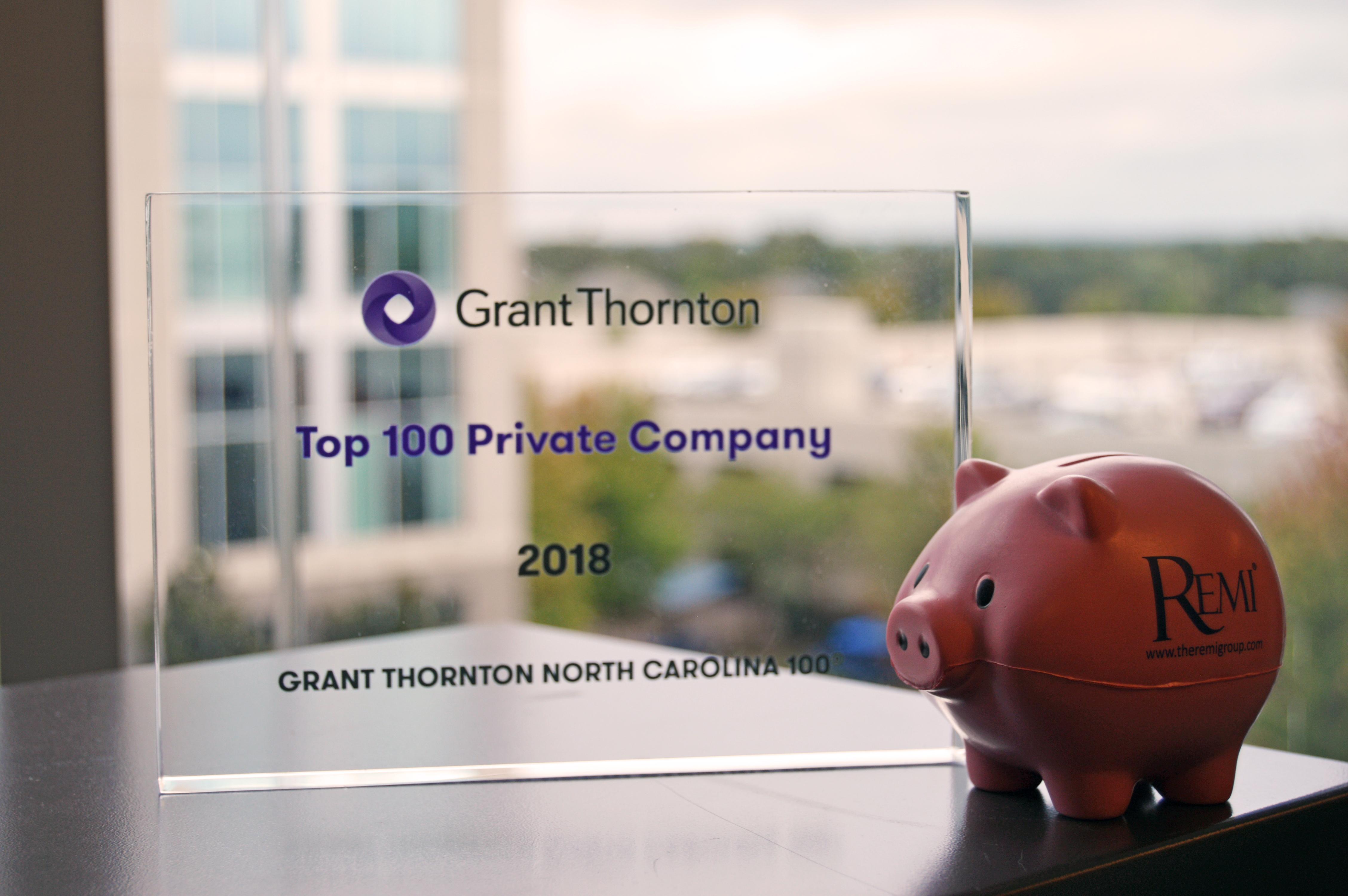 Remi Named to 2018 Grant Thornton North Carolina 100®